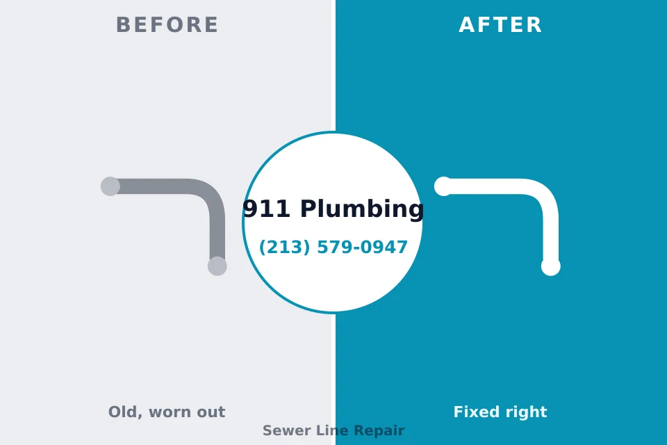 Before and after: plumbing repair Beggs, OK